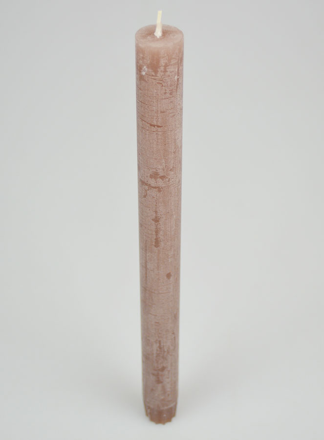 Candela Colorata in Massa 27cm - Tortora (pic 2)