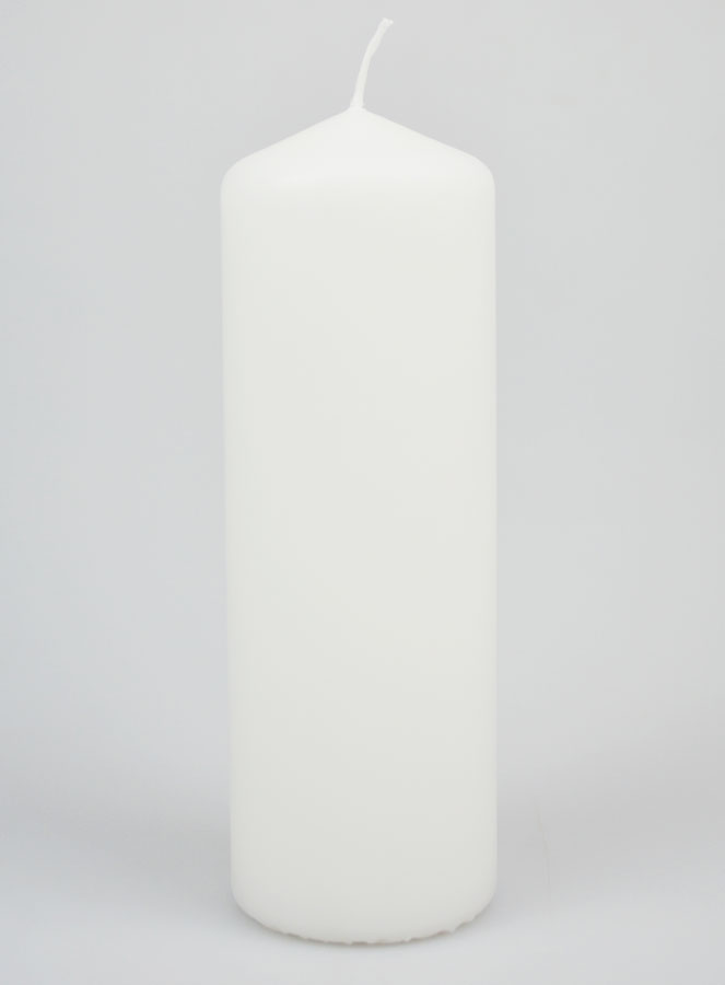 Candela Decorazine Bianca - 20 cm (pic 1)