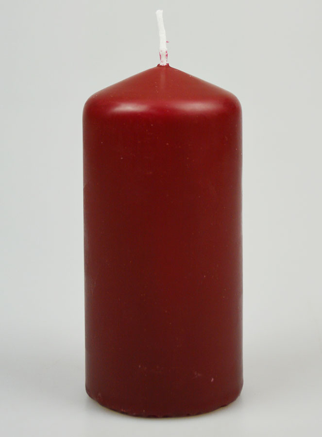 Candela Decorazione 12cm - Rosso Scuro (pic 1)
