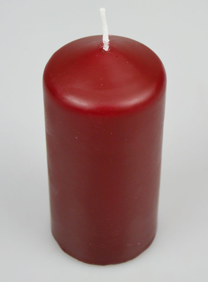 Candela Decorazione 12cm - Rosso Scuro (pic 2)