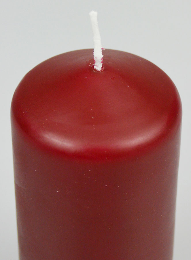 Candela Decorazione 12cm - Rosso Scuro (pic 4)