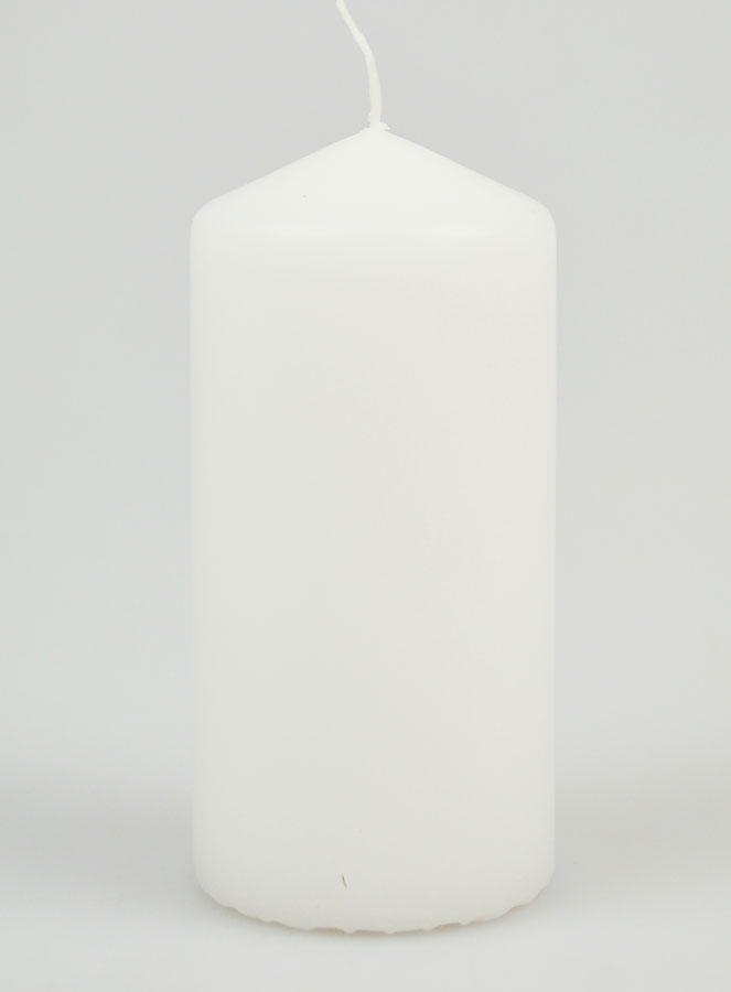 Candela Decorazine Bianca - 10 cm (pic 1)