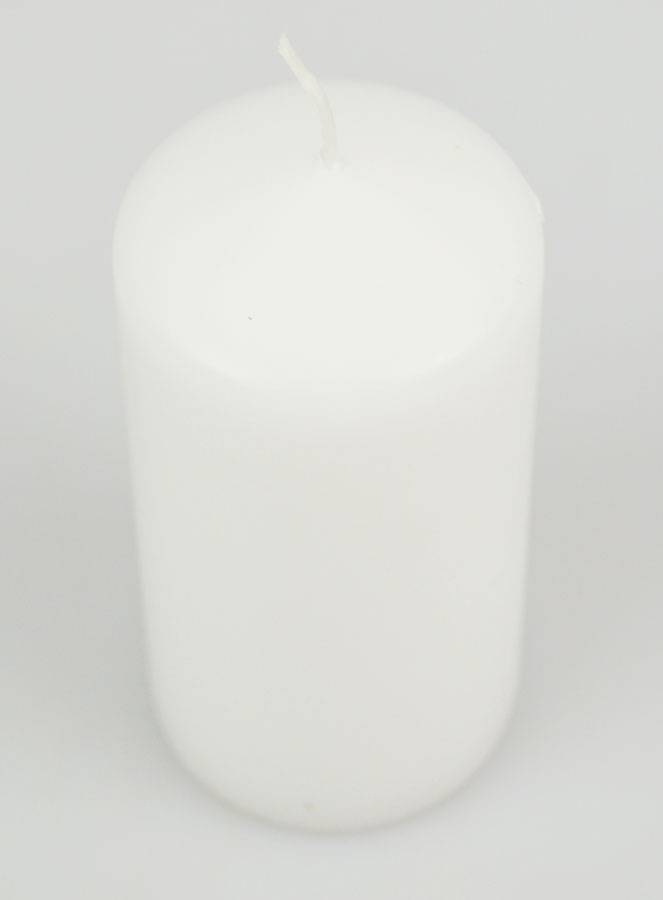 Candela Decorazine Bianca - 10 cm (pic 2)