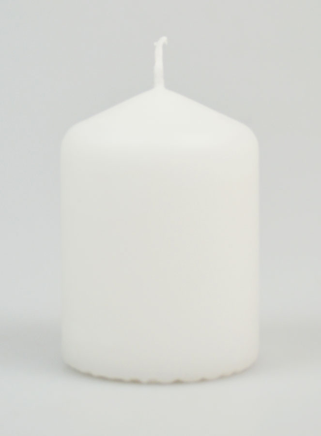 Candela Decorazione 8cm - Bianco Puro (pic 1)