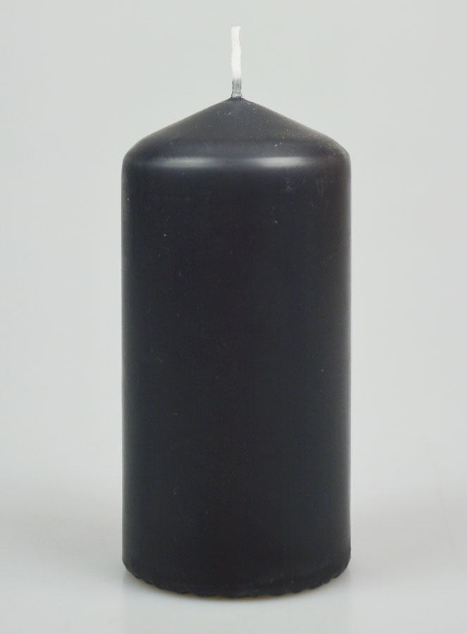 Candela Decorazione 12cm - Grigio Scuro (pic 1)