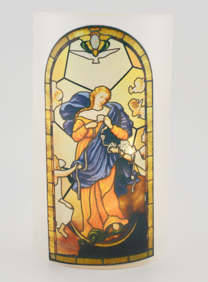 Portacandela LED - Madonna che Scioglie i Nodi & Preghiera (pic 1)