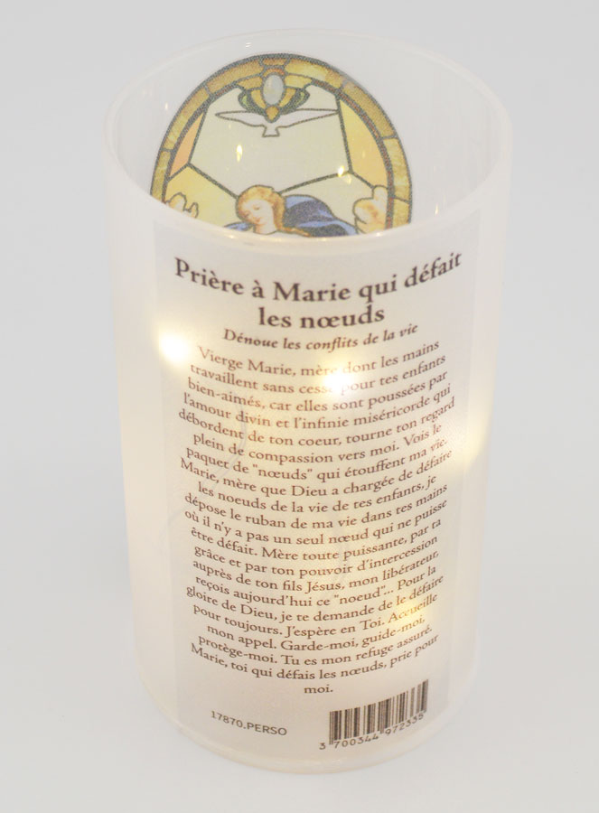 Portacandela LED - Madonna che Scioglie i Nodi & Preghiera (pic 3)