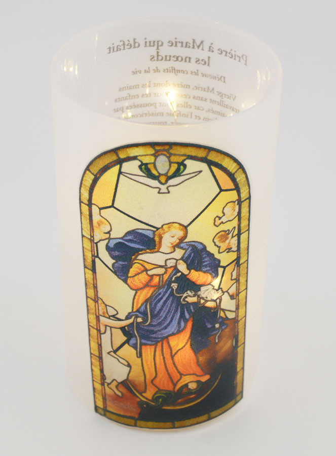 Portacandela LED - Madonna che Scioglie i Nodi & Preghiera (pic 4)
