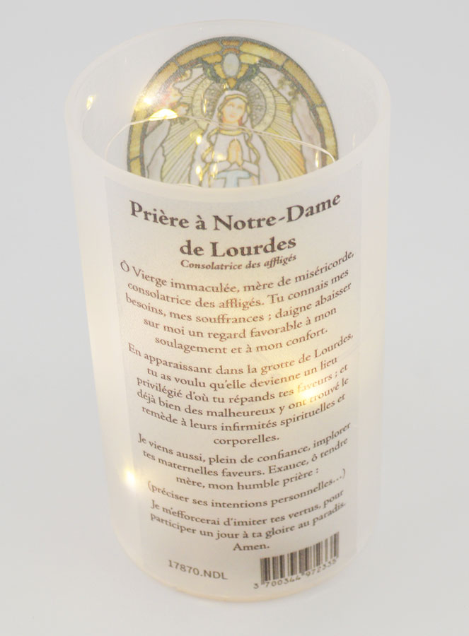 Portacandela LED - Madonna di Lourdes & Preghiera (pic 3)