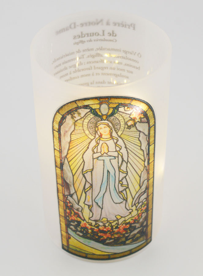 Portacandela LED - Madonna di Lourdes & Preghiera (pic 4)