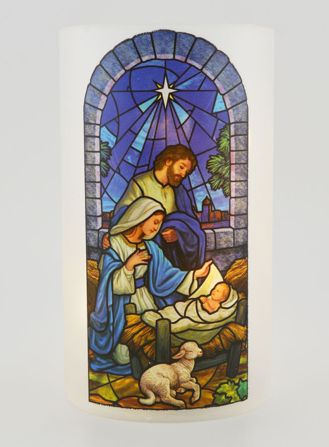 Portacandela LED & Preghiera - Natvità (pic 1)
