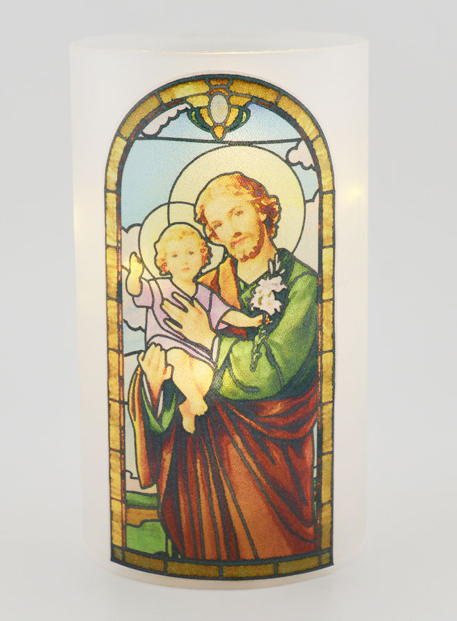 Portacandela LED - San Giuseppe & Preghiera (pic 1)