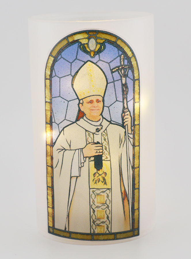 Portacandela LED - Papa Leone & Preghiera (pic 1)