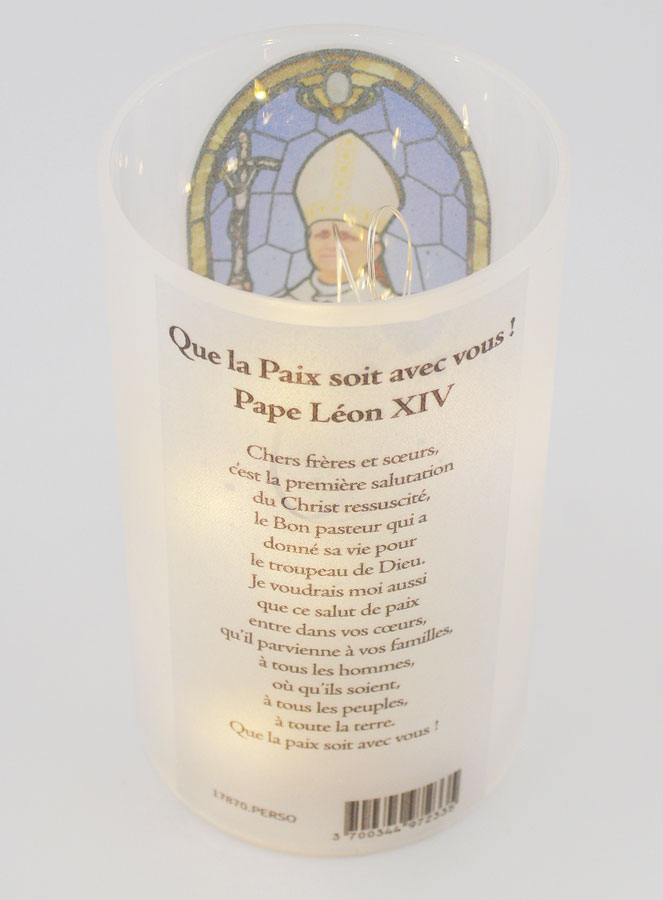 Portacandela LED - Papa Leone & Preghiera (pic 3)