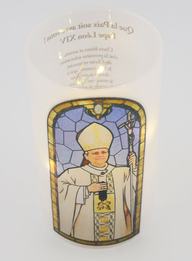 Portacandela LED - Papa Leone & Preghiera (pic 4)