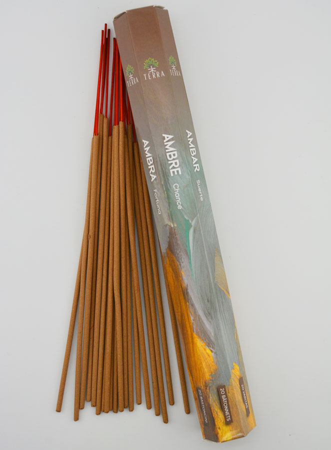 Incenso in Bastoncini Ambra 30g - Senza Carbone (pic 1)