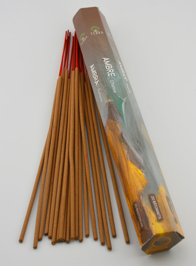 Incenso in Bastoncini Ambra 30g - Senza Carbone (pic 2)