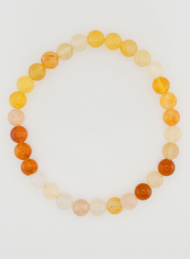 Bracciale in Pietre Naturali di Giada Multicolore - 6mm (pic 1)