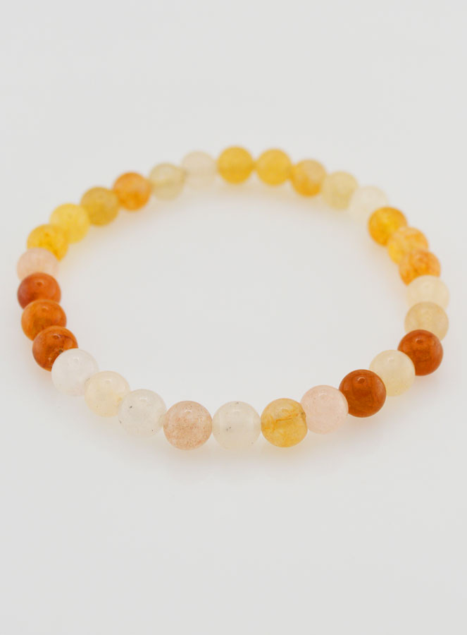 Bracciale in Pietre Naturali di Giada Multicolore - 6mm (pic 2)