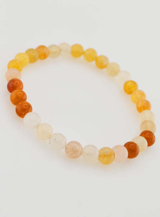 Bracciale in Pietre Naturali di Giada Multicolore - 6mm (pic 3)