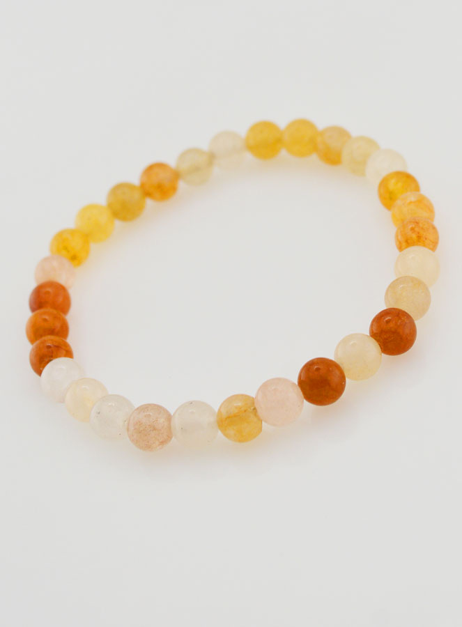 Bracciale in Pietre Naturali di Giada Multicolore - 6mm (pic 4)