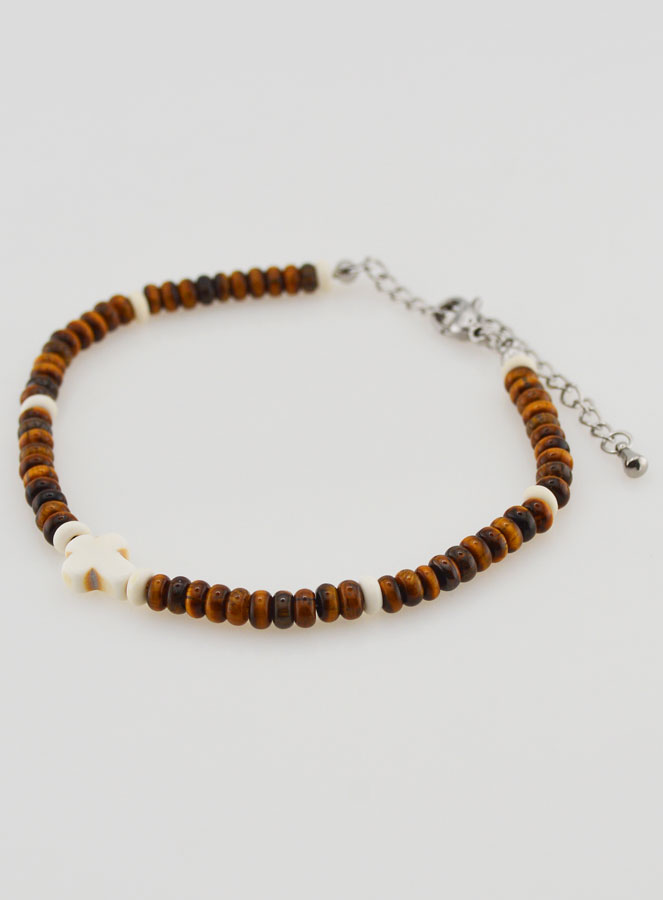 Bracciale Croce e Pietre Marroni (pic 3)
