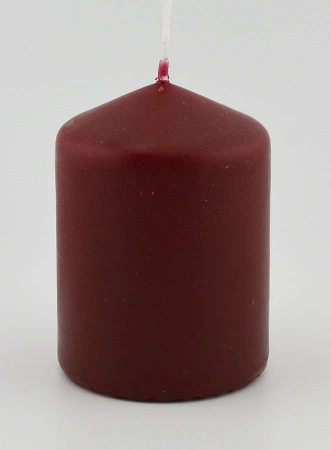 Candela Decorazione 8cm - Rosso Scuro (pic 1)