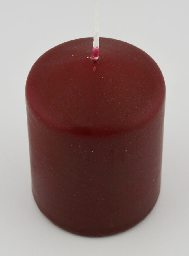 Candela Decorazione 8cm - Rosso Scuro (pic 2)