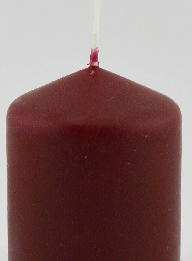 Candela Decorazione 8cm - Rosso Scuro (pic 3)