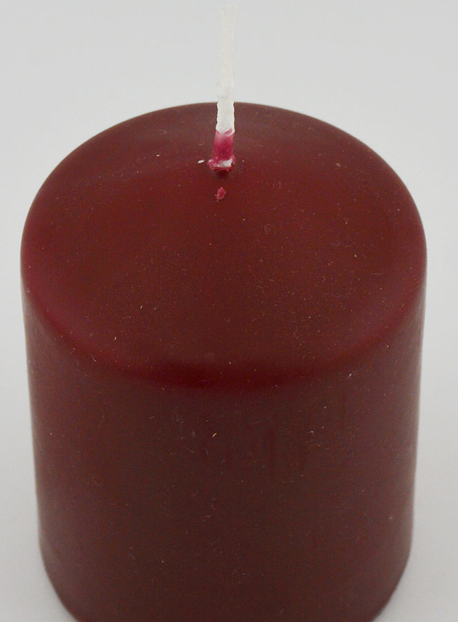 Candela Decorazione 8cm - Rosso Scuro (pic 4)
