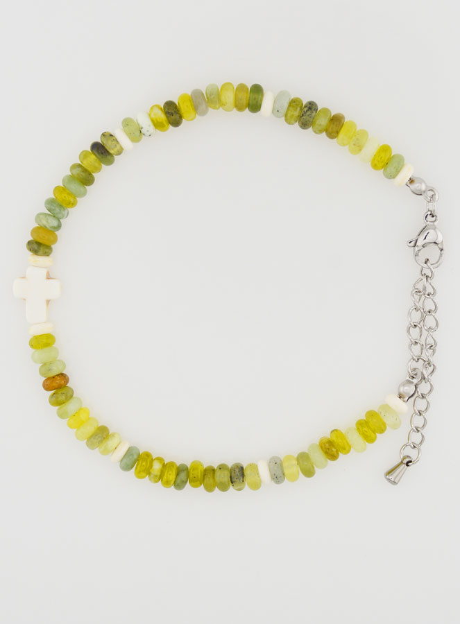Bracciale Croce e Pietre Verdi (pic 1)