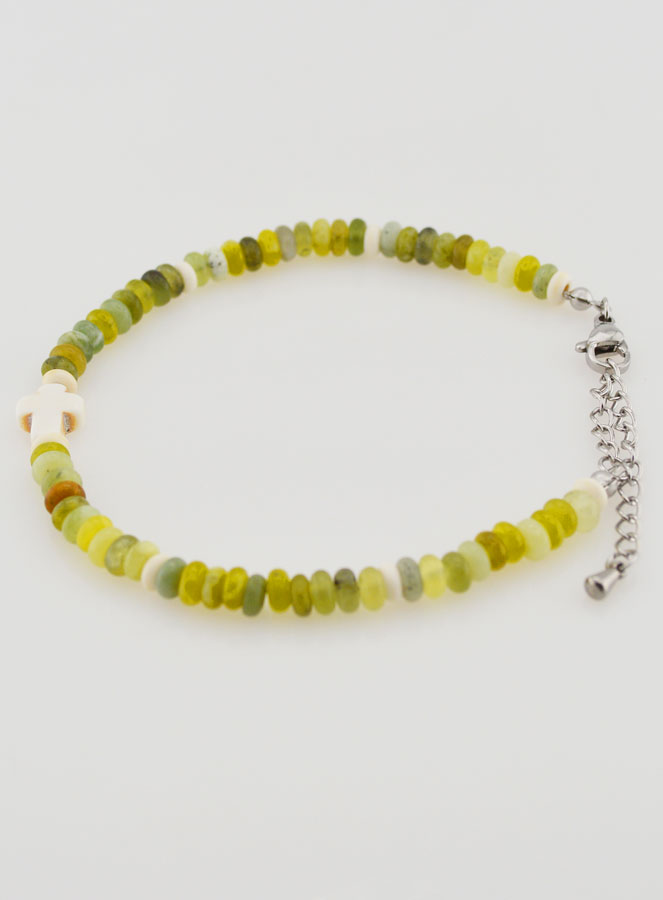 Bracciale Croce e Pietre Verdi (pic 2)
