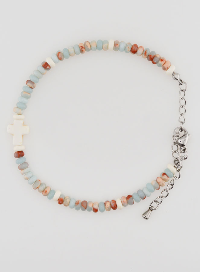 Bracciale Croce e Pietre Pastello (pic 1)
