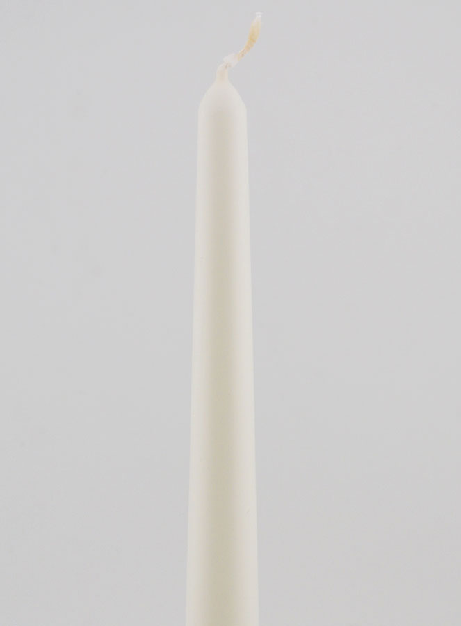Candela Colorata in Massa Conica 25cm - Bianco (pic 3)