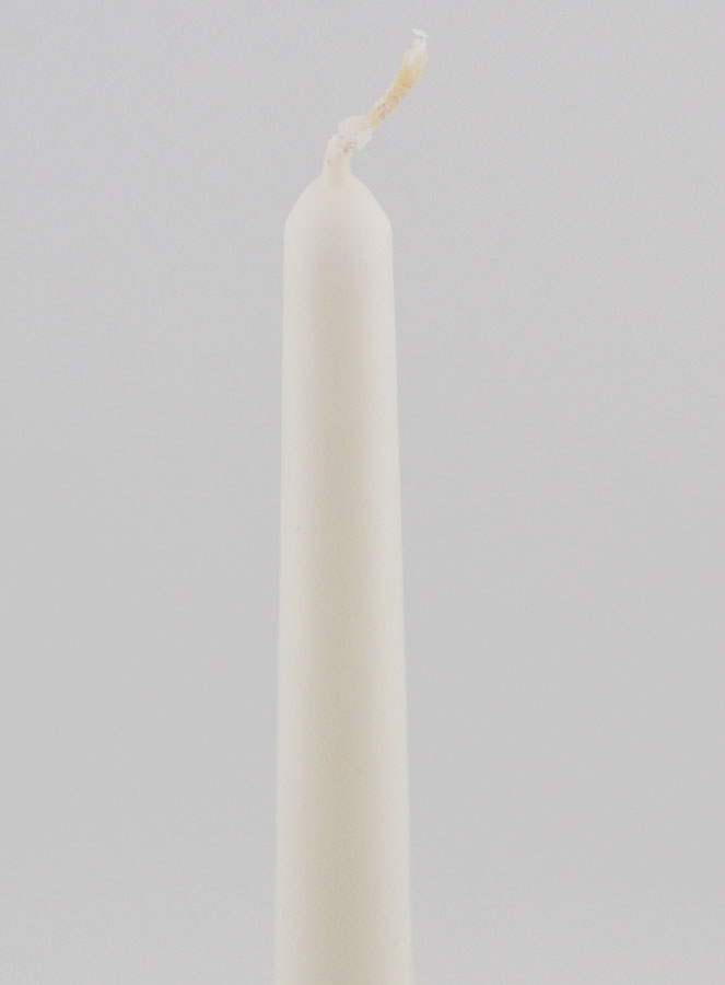 Candela Colorata in Massa Conica 25cm - Bianco (pic 4)