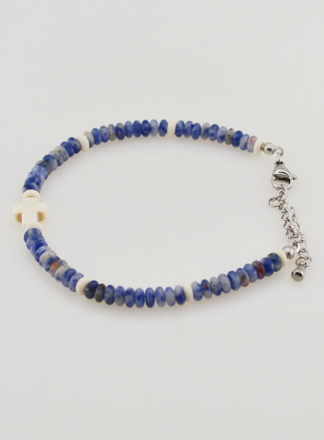 Bracciale Croce e Pietre Blu (pic 2)