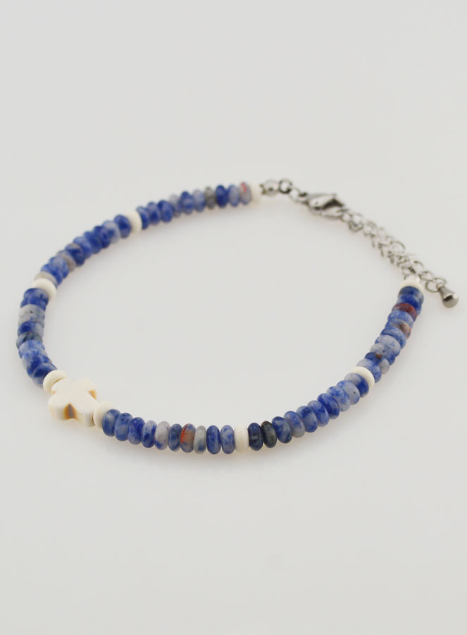 Bracciale Croce e Pietre Blu (pic 3)