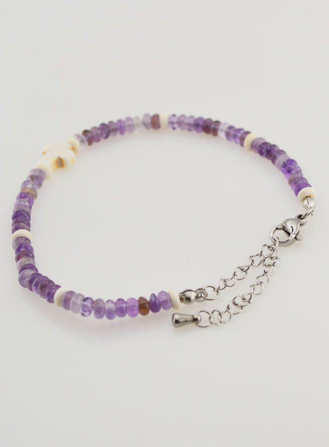 Bracciale Croce e Pietre in Vetro Viola (pic 4)