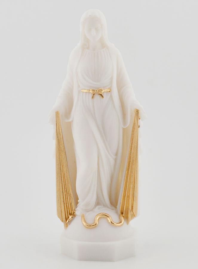 Statua Madonna Miracolosa Raggi Dorati - 12 cm (pic 1)