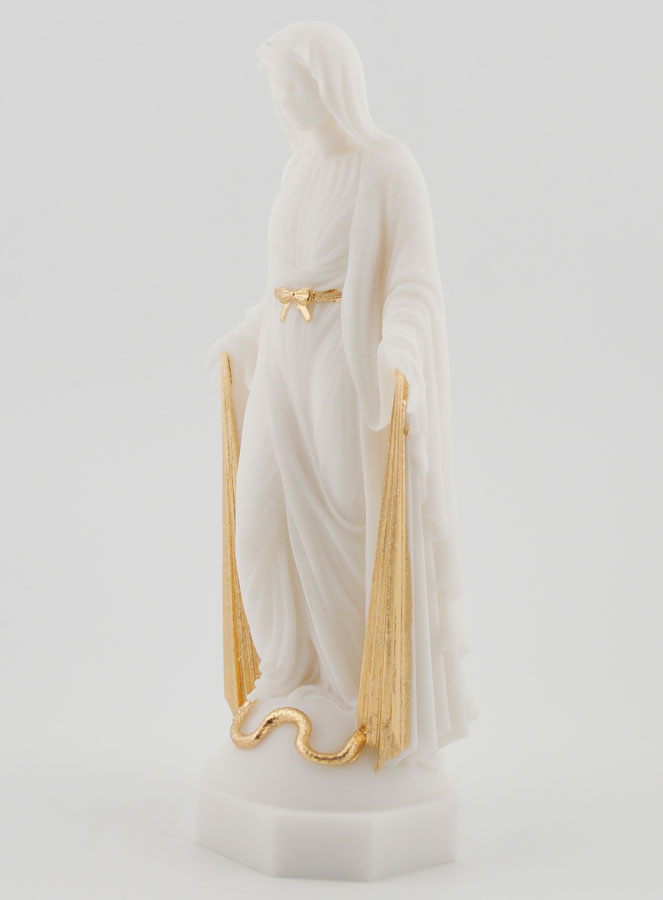 Statua Madonna Miracolosa Raggi Dorati - 12 cm (pic 2)