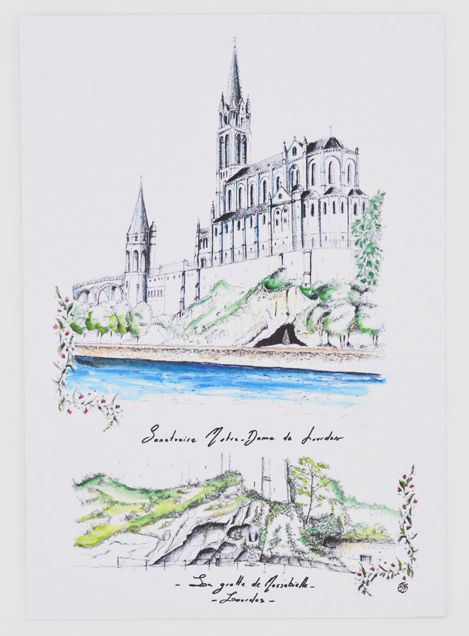 Cartolina Santuario e Grotta di Lourdes (pic 1)