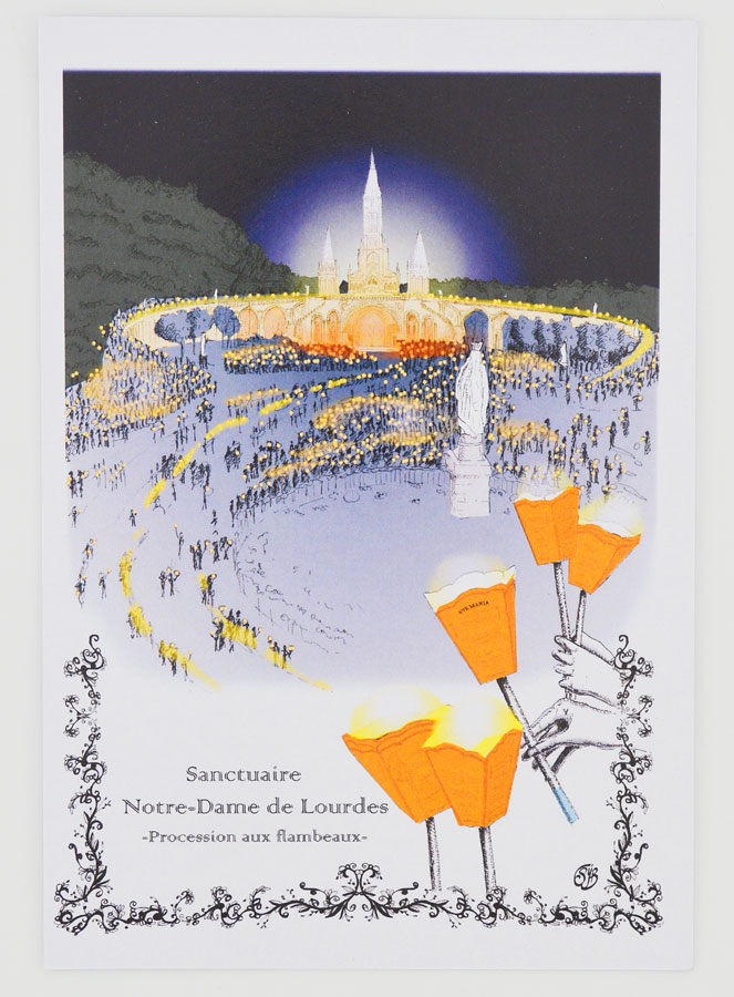 Cartolina Processione delle Fiaccole - Lourdes (pic 1)