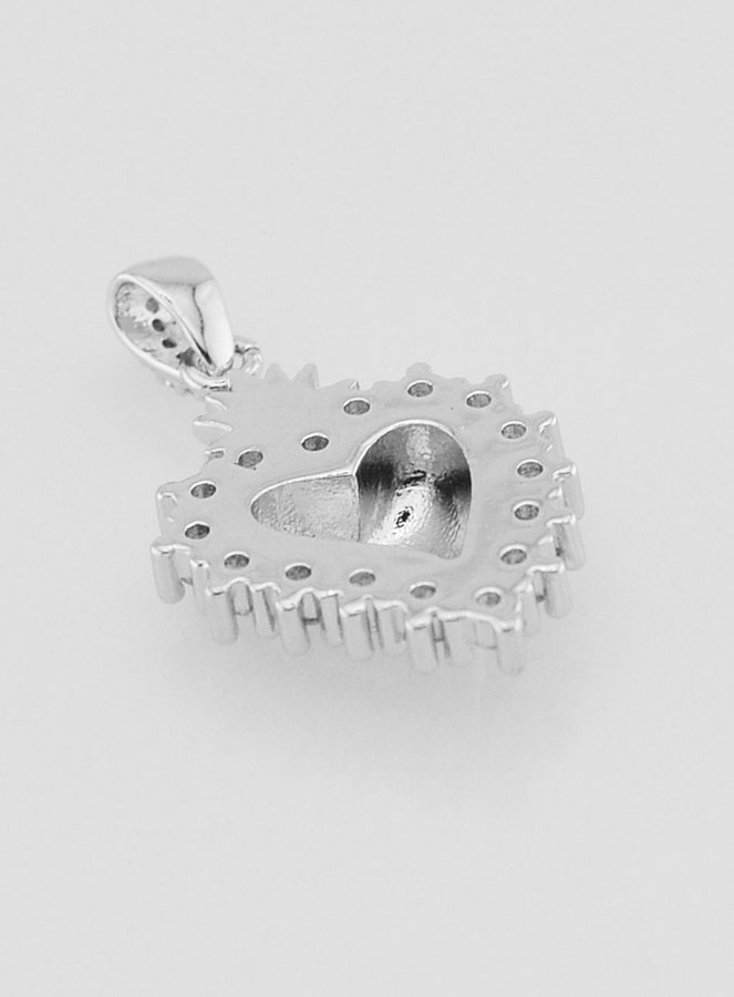 Ciondolo Ex-Voto in Ottone Argentato - 18mm (pic 4)