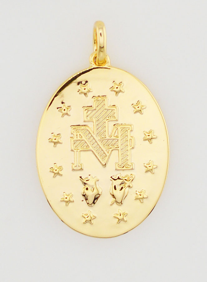 Medaglia Miracolosa Finitura Oro 18k - 24mm (pic 4)