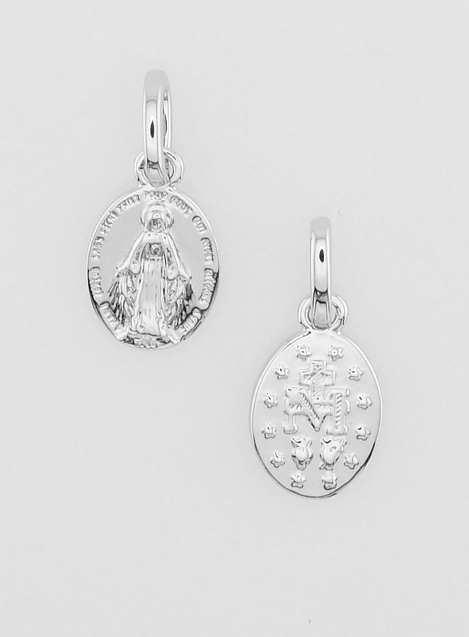 Medaglia Miracolosa in Argento Rodiato - 10mm (pic 1)
