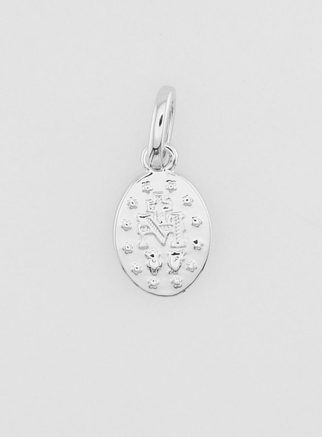 Medaglia Miracolosa in Argento Rodiato - 10mm (pic 4)