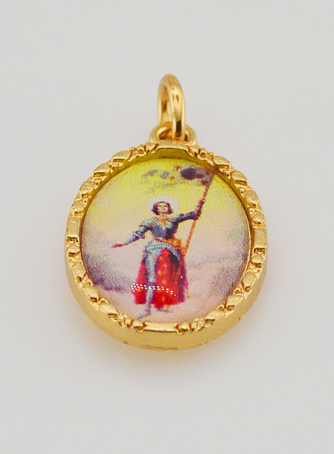Medaglia Con Bordo 25 mm - Santa Giovanna d'Arco (pic 2)