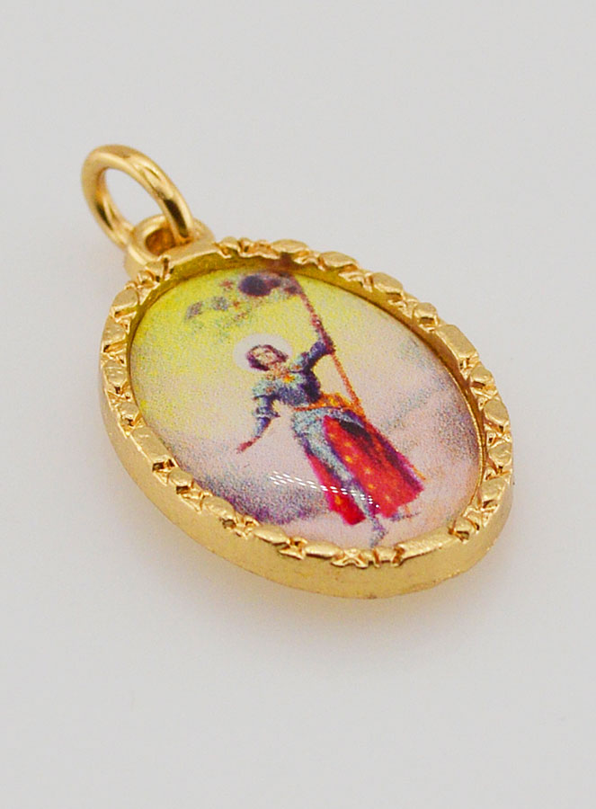 Medaglia Con Bordo 25 mm - Santa Giovanna d'Arco (pic 3)