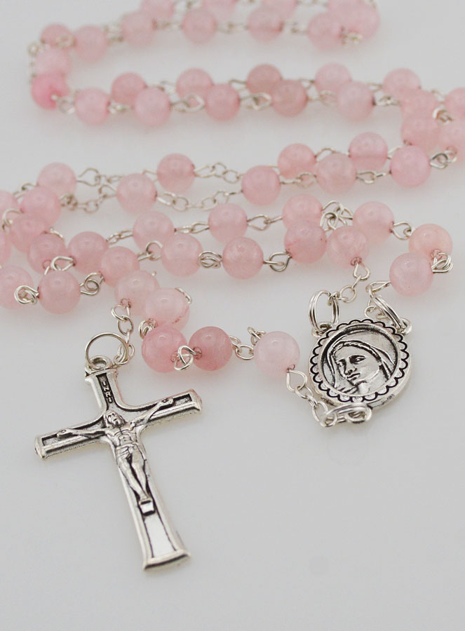Rosario in Pietre Naturali di Quarzo Rosa (pic 2)
