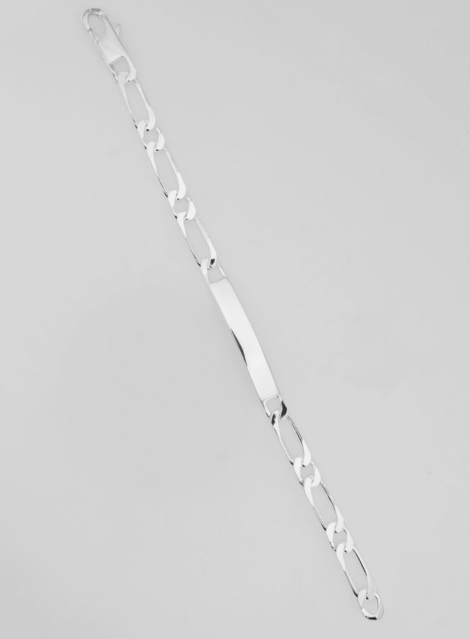 Braccialetto Uomo in Argento - Maglia Figaro 6mm (pic 1)